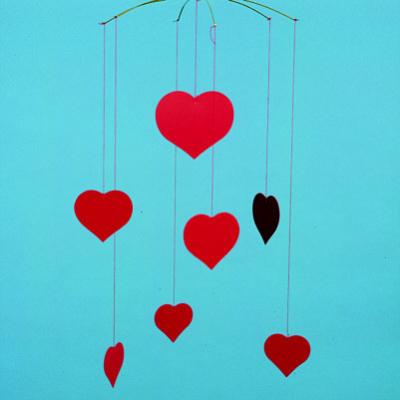 Mobile de coeurs