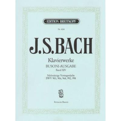 Partitions classique EDITION BREITKOPF BACH J.S. - MEHRSATZIGE VORTRAGSSTUCKE - PIANO Piano