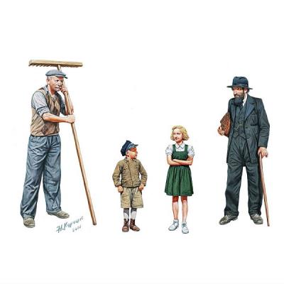 Figurines 2ème guerre mondiale : civils europe de l'ouest 1944 master box