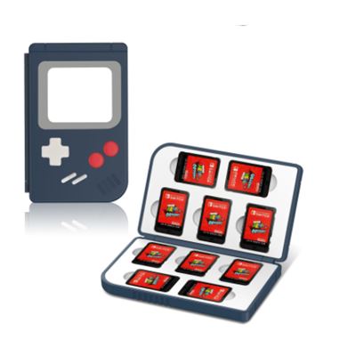 Etui de Rangement de Cartes Pour Nintendo Switch FONGWAN Magnetic Stockage Boîte-Bleu Fonce