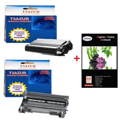 Toner+Tambour compatible MFC8510DN / MFC8520DN / MFC8950DW+ Pack 20 papiers photos A6 230gr
