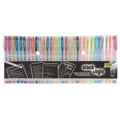 Stylo Gel Pen Couleur Assortie - Pochette De 30