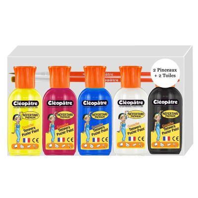 Coffret gouache primaire + 2 pinceaux + 2 toiles - Cléopâtre
