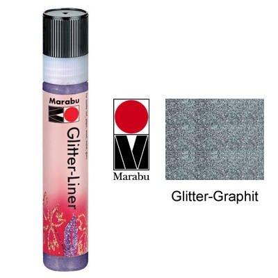 Marabu peinture glitter-liner, graphite scintillant, 25 ml 1803 09 579