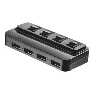Trust 4 Port USB 2.0 Hub with Switches - hub - 4 poorten