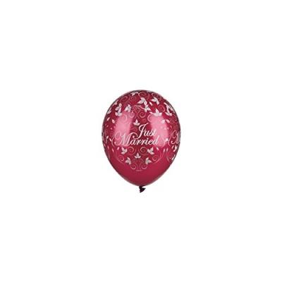 Ballons, papstar papstar 6481947 papstar luftballons just married, elfenbein metallic umfang 900 mm, durchmesser 290 mm, aus