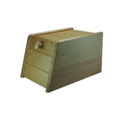 apollo boîte à pain en bois de hêtre avec porte rabattante 20 cm