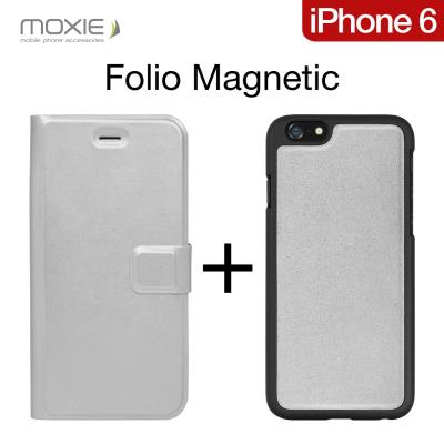 Housse avec coque amovible Silver Folio Mag pour iPhone 6 (4.7'')