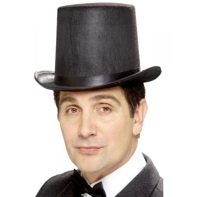 Chapeau de verre noir haut