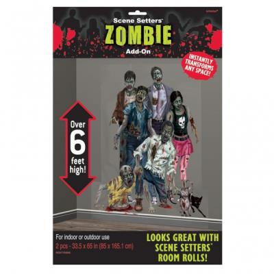 Décorations murales Famille de zombies