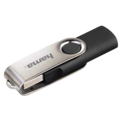 'hama Cle USB 2.0 FlashPen ''Rotate'', à GB, noir/argent'