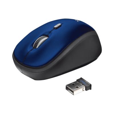 Trust Wireless Mouse Yvi - muis - 2.4 GHz - blauw