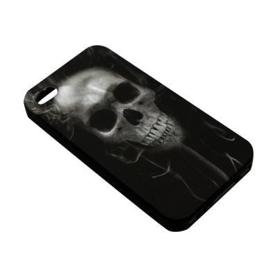 Sandberg Print - Beschermende bedekking voor mobiele telefoon - doodshoofd met rook - voor Apple iPhone 4, 4S