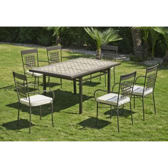 Ensemble Table et chaises Set vimera 4 places Acier et mosaique ... Ensemble Table et chaises Set vimera 4 places Acier et mosaique ...
