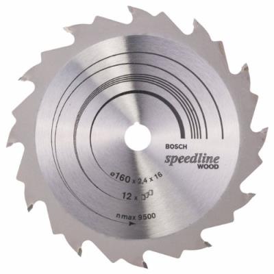 Lame De Scie Circulaire 160X16, 12 Dents Bosch