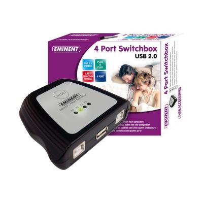 Eminent EM1019 - gedeelde switch voor USB-randapparatuur - 4 poorten - desktop
