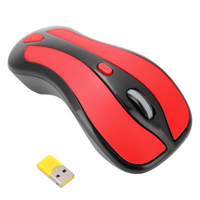 Récepteur USB à souris optique sans fil 6G Gyroscope 2.4G TV pour PC Smart TV Box (Rouge + Noir)