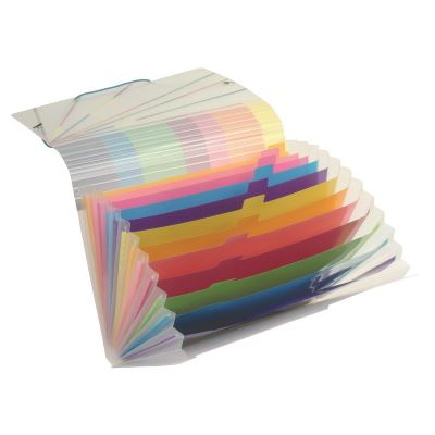 Trieur accordéon 12 positions avec fermeture élastique Viquel Transparent