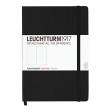 Leuchtturm1917 329398 carnet medium (a5), 249 pages numérotées, noir, pointillés