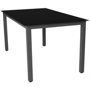 Table de jardin aluminium noir et verre 147 cm mobilier de jardin ... Table de jardin aluminium noir et verre 147 cm mobilier de jardin ...