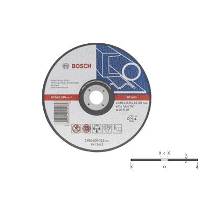 Disque Expert à Tronçonner Bosch à Moyeu Plat Spécial Métaux 125X2.5 Mm - 2608600394