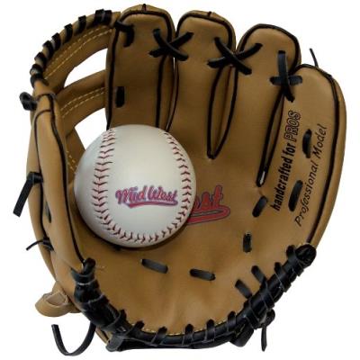 Bronx gants + balle pour receveur de baseball junior noir blanc 25 cm