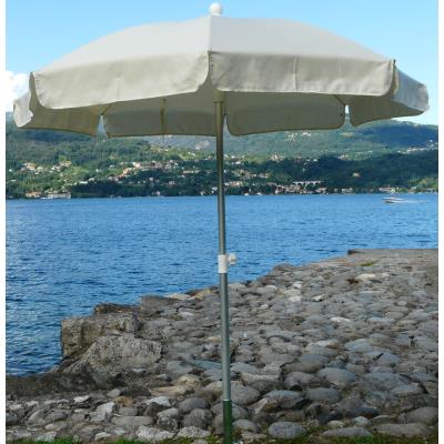 Parasol rond centré coloris ecru - Dim : H 230 x D 200/8 cm -PEGANE-