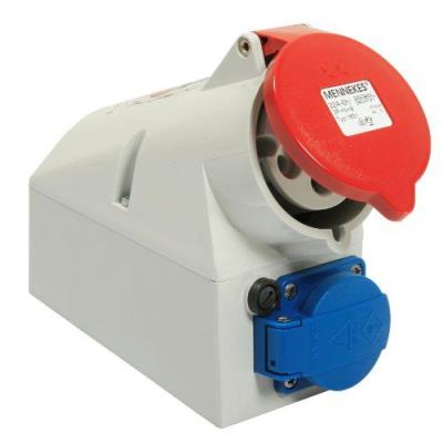 As - Schwabe 60438 Prise Murale Cee 5 Pôles Avec Prise Terre Et Fusible 10A Pour Chantiers Protection Ip 44 400V 32A 6H