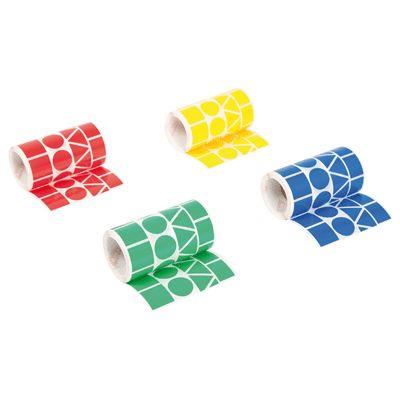 Gommette Geometrique Assorti - Lot De 4 Rouleaux