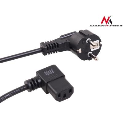 Maclean mctv-804 câble électrique dalimentation à angle connecteur à angle 5m plug eu (5m)