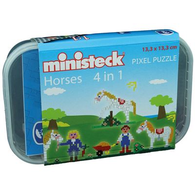 Ministeck 32579 4 en 1, 510 Pièces de Jeu Chevaux