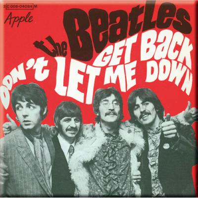 Magnets Woodbrass Club MAGNET AIMANT BEATLES MOTIF: GET BACK/ DON'T LET ME DOWN - 7,6 CM X 7,6 CM