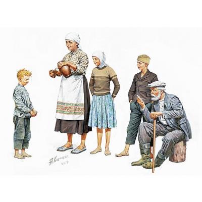 Figurines 2ème guerre mondiale : paysans europe centrale 1941-1945 master box
