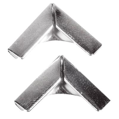Coins en métal pour livres - Argent - 14 x 14 mm - 4 pièces