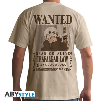 ONE PIECE - Tshirt Wanted Trafalgar Law homme sand XS