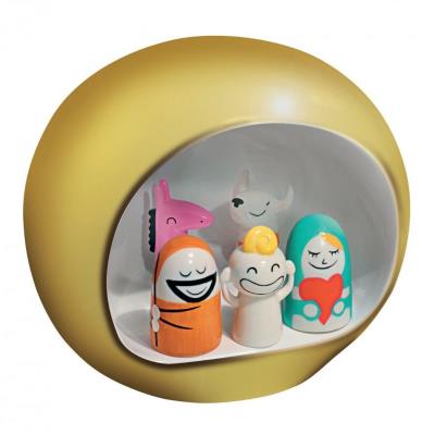 Alessi - Crêche Presepe Or et ses 5 figurines AMGI10 GD
