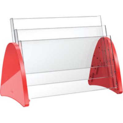 Helit Porte-brochures de table à 3 compartiments, 3 x