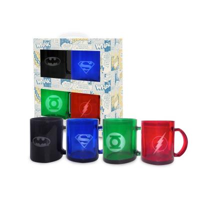 DC Universe - Set de 4 Mugs Translucides