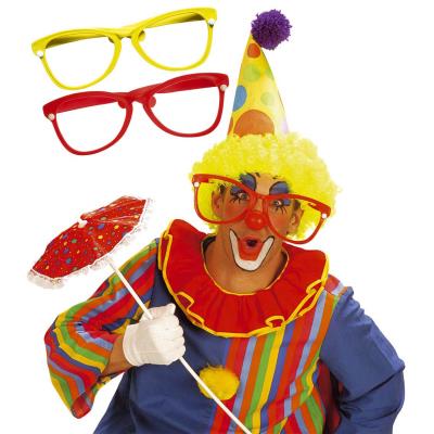 Lunettes de clown géantes adulte Jaune