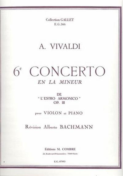 Concerto No.6 la m. op.3
