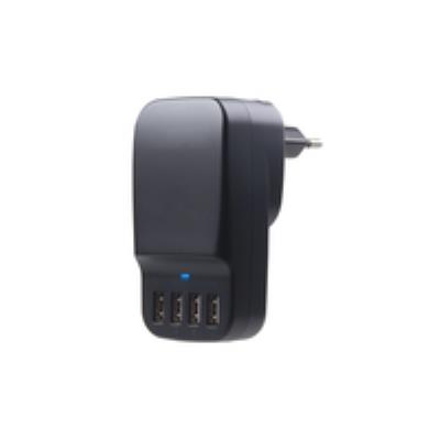 Travel charger 4 usb charge & sync up to 4 gadgets estuff es80122