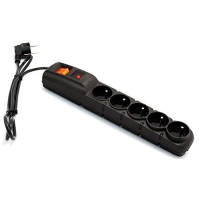 Multiprise avec interrupteur : 5 prises, cable de 3 m, noire