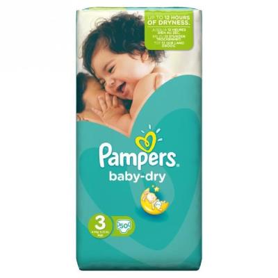 PAMPERS Baby Dry Taille 3 (Midi) 4 a 9 kg couches