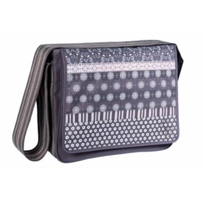 Lässig sac à langer - mallette messenger multimix - ardoise
