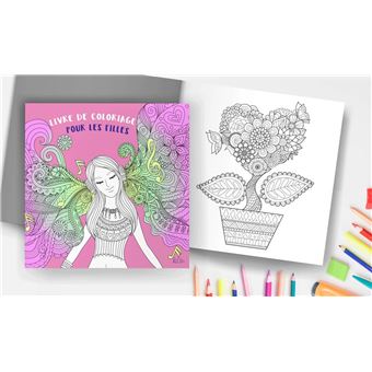Livre De Coloriage Pour Les Filles Age 10 Animaux Fees Sirenes Princesses Chevaux 77 Pages Format 21 5 X 21 5 Cm Nlfbp Editions Broche Nlfbp Editions Achat Livre Fnac