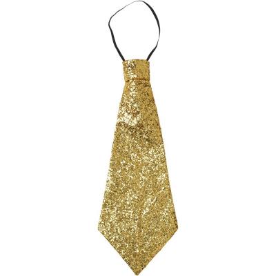 Cravate paillettes or