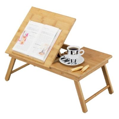 ZELLER 25325 PLATEAU SUR PIEDS EN BAMBOU MUNI D'UN RABAT DE LECTURE 55 X 33 X 21,5 CM