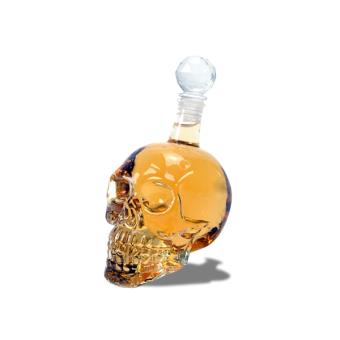 Bouteille crystal whisky en tête de mort 500ml shooter insolite