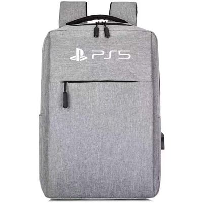 PS5 sac à dos sac de voyage pour ordinateur pour hommes pour le stockage des disques de la console FONGWAN pour Playstation 5/PS4/PS5 Accessoires-Gris