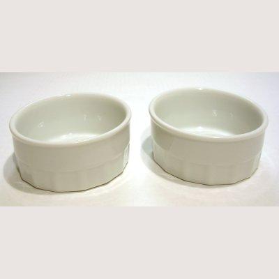 PORCELAINE DE REUSSY - Ramequins 10 Forme Basse par 2 Porcelaine Blanche